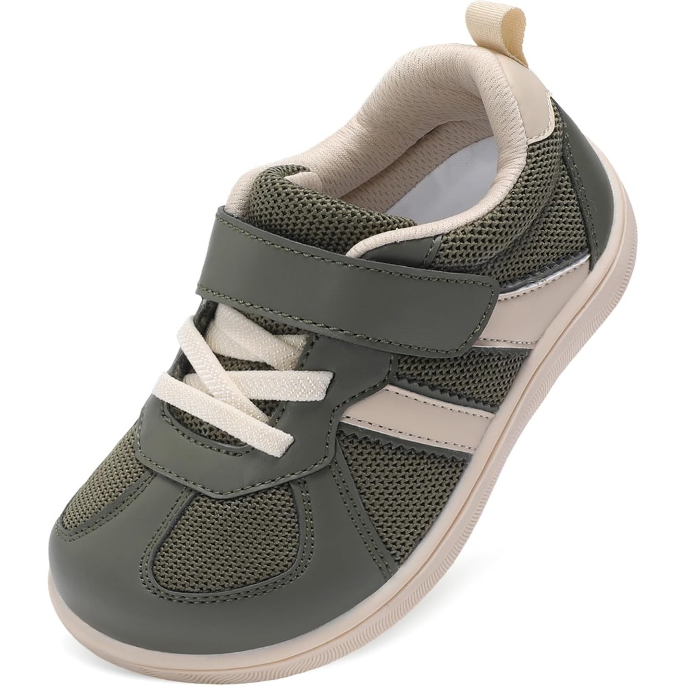 image:imageLeIsfIt Toddler Sneakers Boys Girls Wide Toe Box Barefoot ShoesDarkgreen