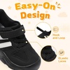 LeIsfIt Toddler Shoes Wide Toe Box Boys Girls Lightweight Sneakers(Allblack)