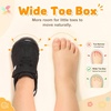 LeIsfIt Toddler Shoes Wide Toe Box Boys Girls Lightweight Sneakers(Allblack)