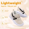 LeIsfIt Toddler Shoes Wide Toe Box Boys Girls Lightweight Sneakers(Beige)