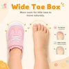 LeIsfIt Toddler Shoes Wide Toe Box Boys Girls Lightweight Sneakers(Pink)