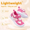 LeIsfIt Toddler Shoes Wide Toe Box Boys Girls Lightweight Sneakers(Rose)
