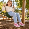 LeIsfIt Toddler Shoes Wide Toe Box Boys Girls Lightweight Sneakers(Rose)