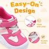 LeIsfIt Toddler Shoes Wide Toe Box Boys Girls Lightweight Sneakers(Rose)