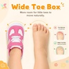LeIsfIt Toddler Shoes Wide Toe Box Boys Girls Lightweight Sneakers(Rose)