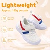 LeIsfIt Toddler Shoes Wide Toe Box Boys Girls Lightweight Sneakers(White)