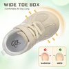 LeIsfIt Toddler Sneakers Boys Girls Wide Toe Box Barefoot Shoes(Beige)
