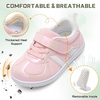 LeIsfIt Toddler Sneakers Boys Girls Wide Toe Box Barefoot Shoes(Pink)