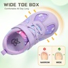 LeIsfIt Toddler Sneakers Boys Girls Wide Toe Box Barefoot Shoes(Purple)