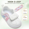 LeIsfIt Toddler Sneakers Boys Girls Wide Toe Box Barefoot Shoes(White)