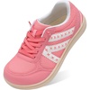 LeIsfIt Women’s Walking Shoes Wide Toe Box Barefoot Slip-On Sneakers(Pink)