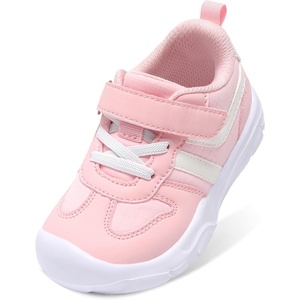 LeIsfIt Toddler Shoes Wide Toe Box Boys Girls Lightweight Sneakers(Pink)
