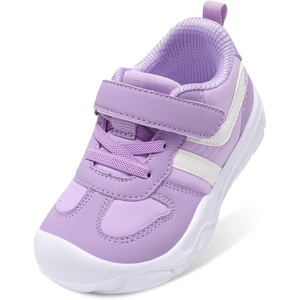 LeIsfIt Toddler Shoes Wide Toe Box Boys Girls Lightweight Sneakers(Purple)