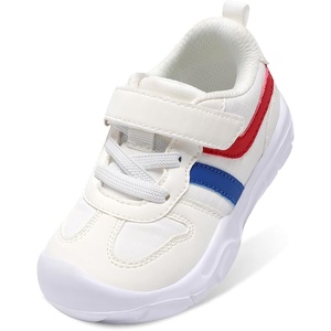LeIsfIt Toddler Shoes Wide Toe Box Boys Girls Lightweight Sneakers(White)