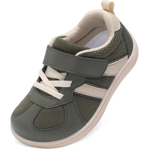 LeIsfIt Toddler Sneakers Boys Girls Wide Toe Box Barefoot Shoes(Darkgreen)