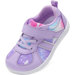 LeIsfIt Toddler Sneakers Boys Girls Wide Toe Box Barefoot Shoes(Purple)