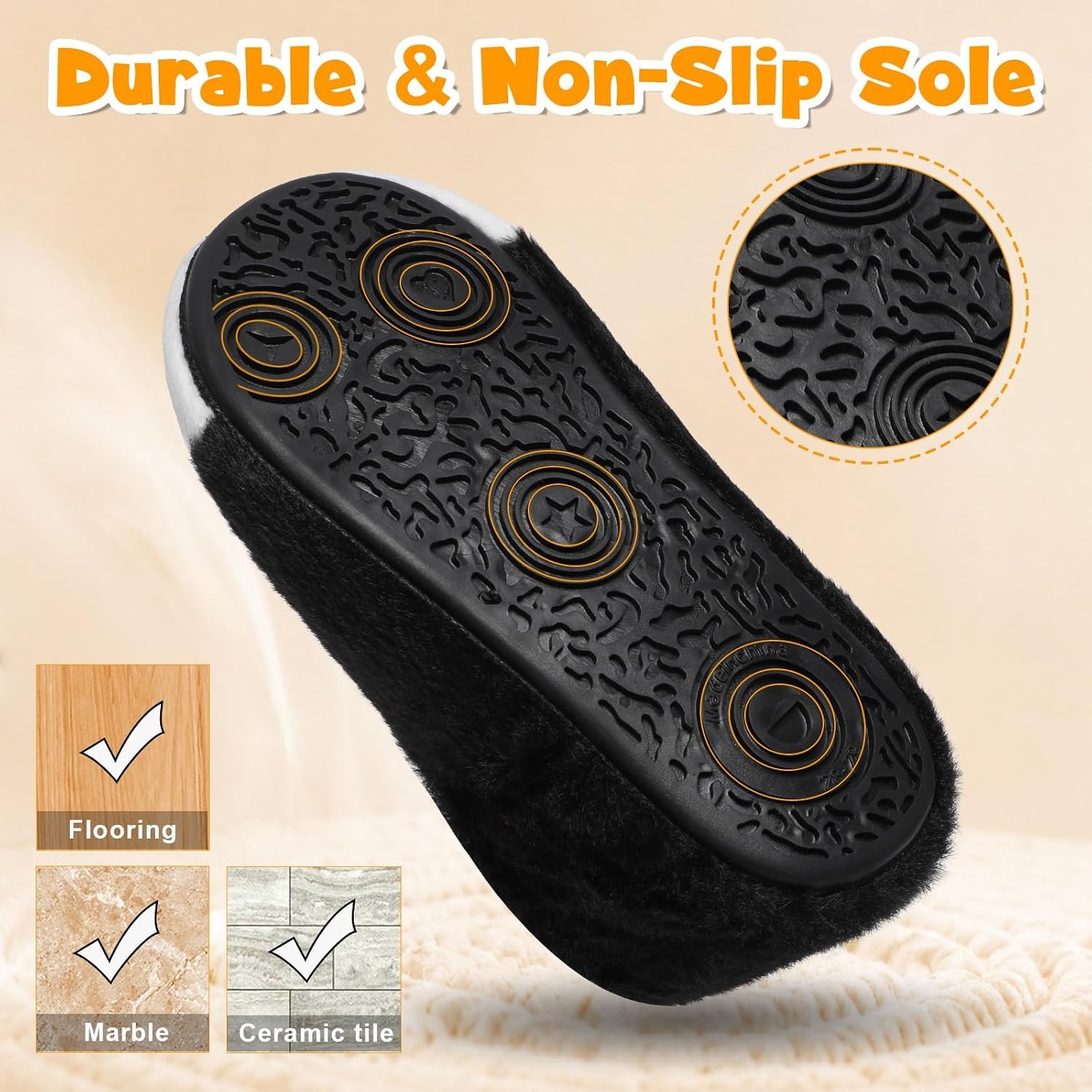 image:imageLeIsfIt Toddler Slippers Boys Girls Cartoon Plush House ShoesPenguinblack