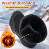 LeIsfIt Toddler Snow Boots Boys Girls Plush Lined Winter Boots(Black)