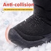 LeIsfIt Toddler Snow Boots Boys Girls Plush Lined Winter Boots(Black)
