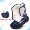 LeIsfIt Toddler Snow Boots Boys Girls Plush Lined Winter Boots(Bluedinosaur)