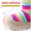 LeIsfIt Toddler Snow Boots Boys Girls Plush Lined Winter Boots(Rainbow)