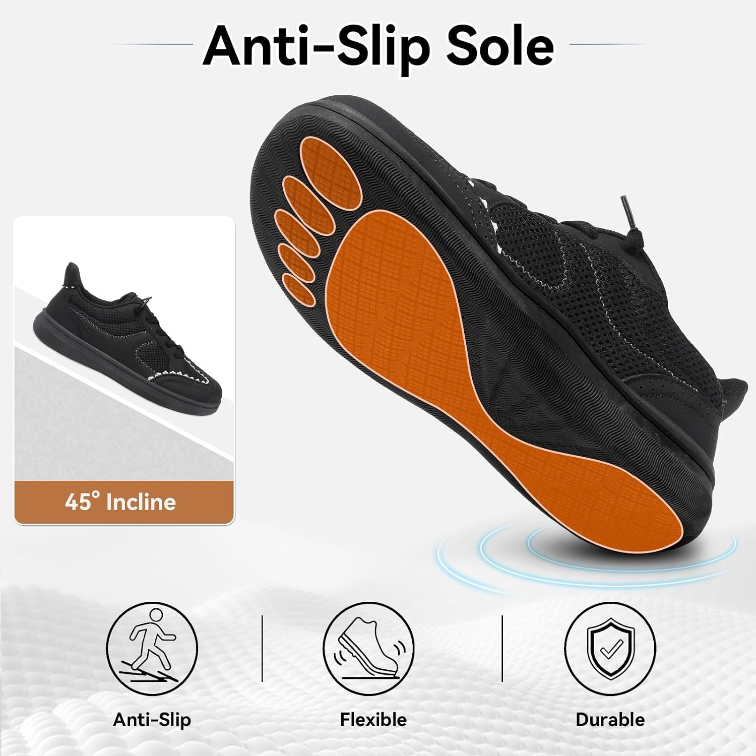 image:imageLeIsfIt Womens Retro Fashion Sneakers Wide Toe Box SlipOn Barefoot ShoesBlack
