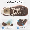 LeIsfIt Women’s Retro Fashion Sneakers Wide Toe Box Slip-On Barefoot Shoes(Brown)