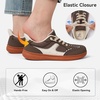 LeIsfIt Women’s Retro Fashion Sneakers Wide Toe Box Slip-On Barefoot Shoes(Brown)