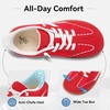 LeIsfIt Women’s Retro Fashion Sneakers Wide Toe Box Slip-On Barefoot Shoes(Red)