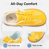 LeIsfIt Women’s Retro Fashion Sneakers Wide Toe Box Slip-On Barefoot Shoes(Yellow)