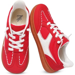 LeIsfIt Women’s Retro Fashion Sneakers Wide Toe Box Slip-On Barefoot Shoes(Red)