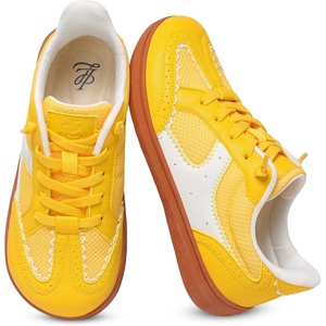 LeIsfIt Women’s Retro Fashion Sneakers Wide Toe Box Slip-On Barefoot Shoes(Yellow)
