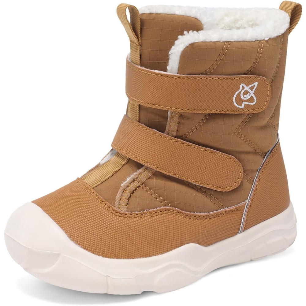 image:imageLeIsfIt Toddler Boots Boys Girls Plush Lined Snow Boots Warm Winter ShoesBrown