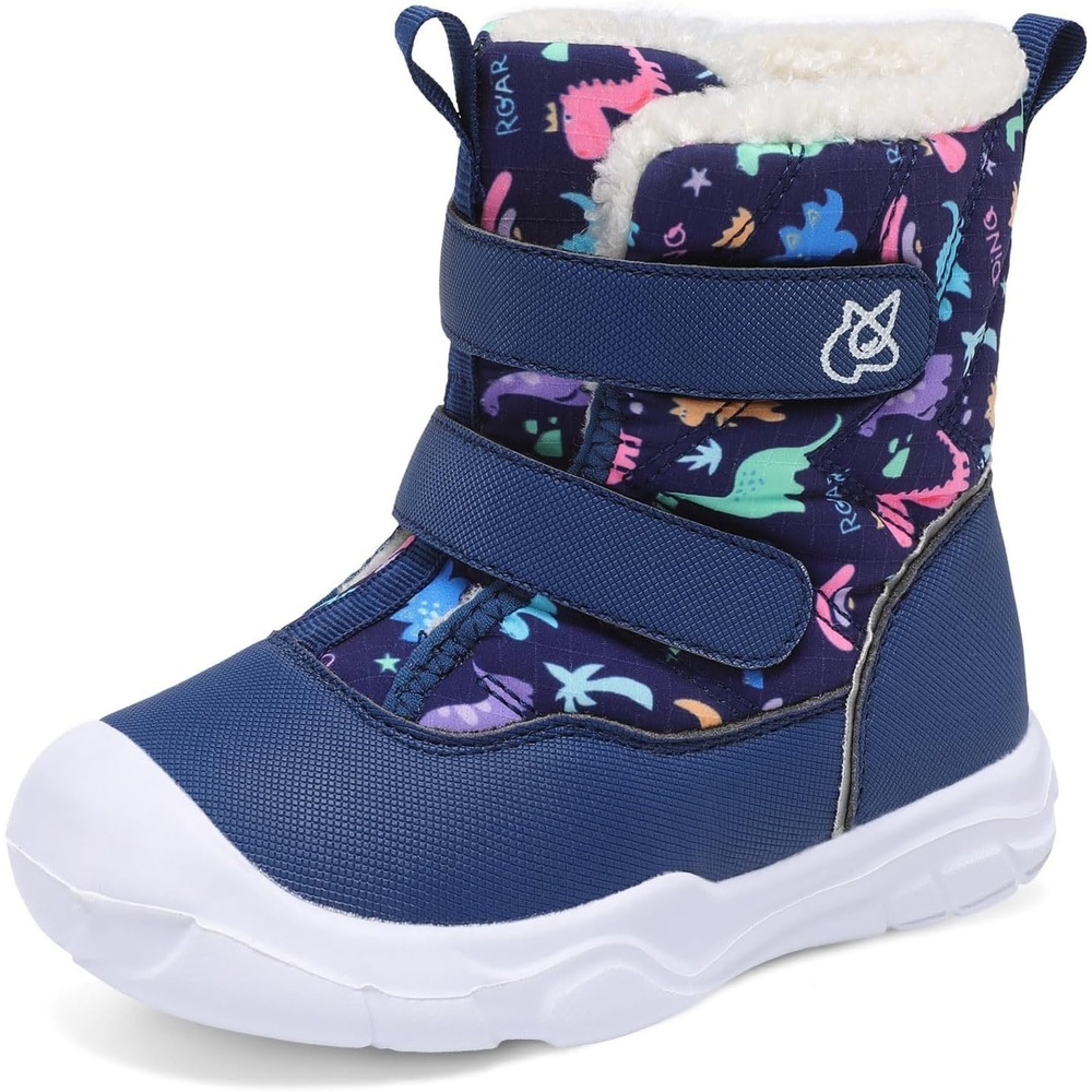 image:imageLeIsfIt Toddler Boots Boys Girls Plush Lined Snow Boots Warm Winter ShoesDinosaur