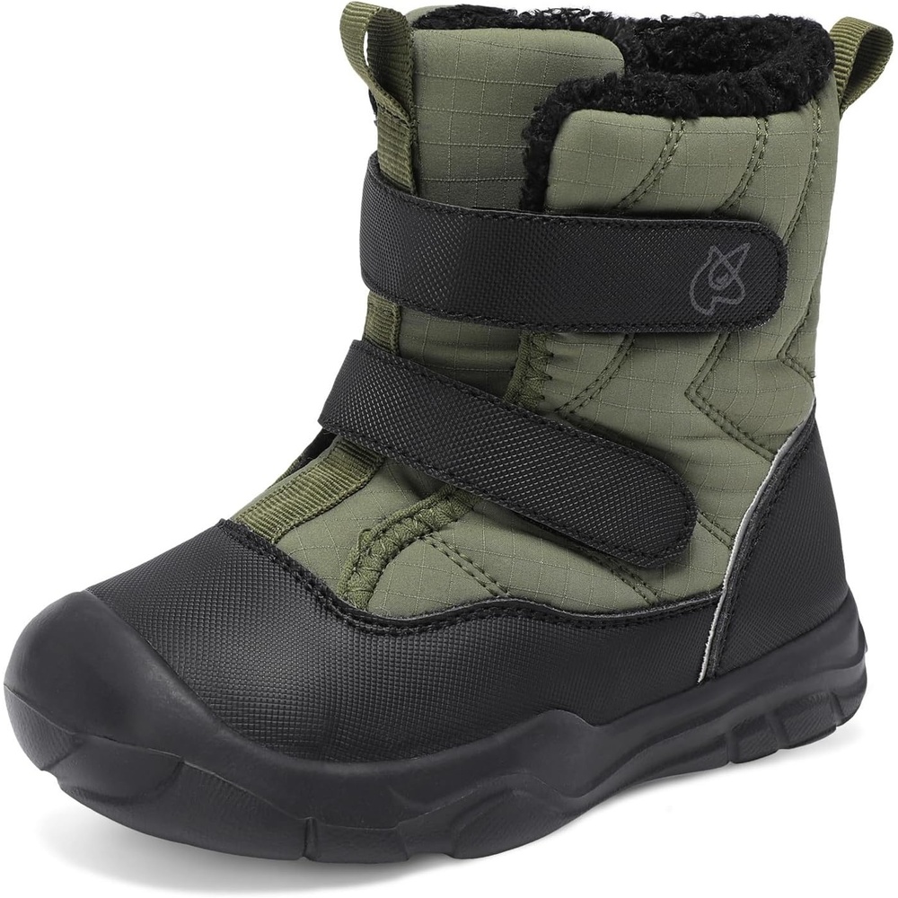 image:imageLeIsfIt Toddler Boots Boys Girls Plush Lined Snow Boots Warm Winter ShoesGreen