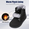 LeIsfIt Men’s Snow Boots Wide Toe Box Warm Faux Fur Lined Winter Shoes(Black)
