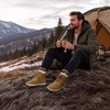 LeIsfIt Men’s Snow Boots Wide Toe Box Warm Faux Fur Lined Winter Shoes(Brown)