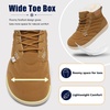 LeIsfIt Men’s Snow Boots Wide Toe Box Warm Faux Fur Lined Winter Shoes(Brown)