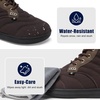 LeIsfIt Men’s Snow Boots Wide Toe Box Warm Faux Fur Lined Winter Shoes(Chocolate)