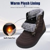 LeIsfIt Men’s Snow Boots Wide Toe Box Warm Faux Fur Lined Winter Shoes(Chocolate)