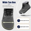 LeIsfIt Men’s Snow Boots Wide Toe Box Warm Faux Fur Lined Winter Shoes(Darkgrey)