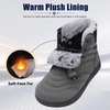 LeIsfIt Men’s Snow Boots Wide Toe Box Warm Faux Fur Lined Winter Shoes(Darkgrey)