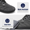 LeIsfIt Men’s Snow Boots Wide Toe Box Warm Faux Fur Lined Winter Shoes(Darkgrey)