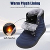 LeIsfIt Men’s Snow Boots Wide Toe Box Warm Faux Fur Lined Winter Shoes(Navy)