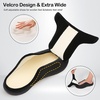 LeIsfIt Men’s Wide Toe Box Slippers Adjustable Comfort House Shoes(Black)