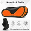 LeIsfIt Men’s Wide Toe Box Slippers Adjustable Comfort House Shoes(Blackpattern)