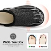 LeIsfIt Men’s Wide Toe Box Slippers Adjustable Comfort House Shoes(Blackpattern)