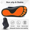 LeIsfIt Men’s Wide Toe Box Slippers Adjustable Comfort House Shoes(Bluepattern)