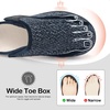 LeIsfIt Men’s Wide Toe Box Slippers Adjustable Comfort House Shoes(Bluepattern)