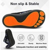 LeIsfIt Men’s Wide Toe Box Slippers Adjustable Comfort House Shoes(Bluestripe)